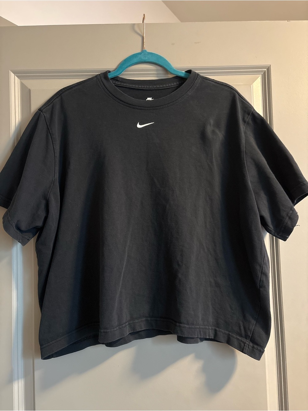 Nike Black Tee with White Swoosh Branding